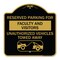 Signmission Reserved Parking for Faculty and Visitors Unauthorized Vehicles Towed Away, A-DES-BG-1818-23103 A-DES-BG-1818-23103 - alternate 1